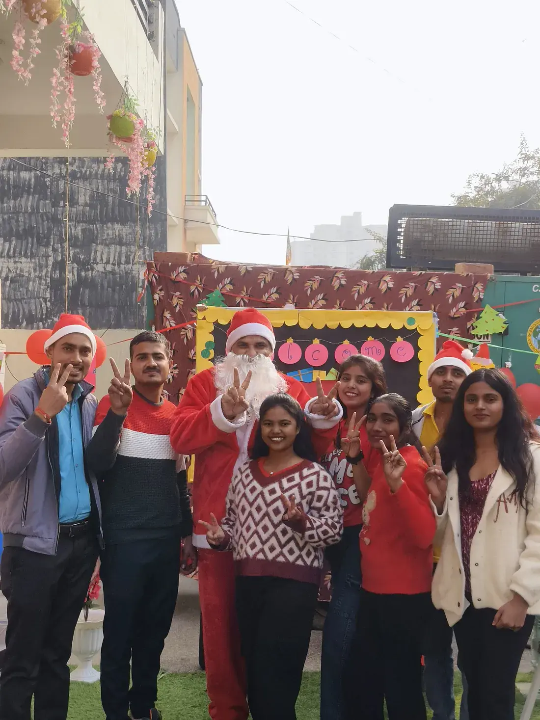 Residents enjoying Christmas festivities at Ashirwad Elders Home